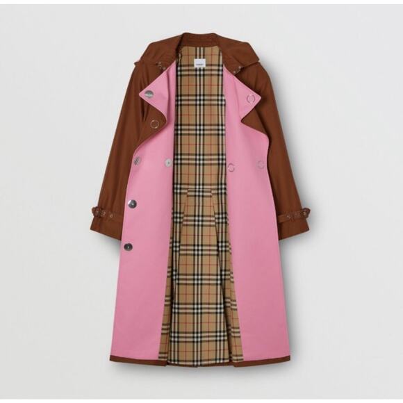 Burberry Wharfbridge Size US 2 Chestnut Brown Gabardine Trench Coat NWT $2550 - Picture 2 of 15